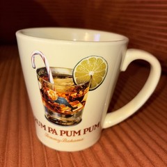Vintage TOMMY BAHAMA rum pa pum pum Ceramic Christmas Coffee Cup Mug marlin tea