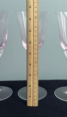 SASAKI Crystal GRAND HAWTHORNE CORAL PINK Set Of 4 Large WATER GOBLETS 8 5 8″