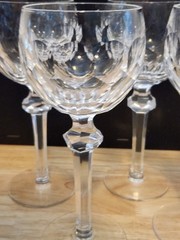Set Of 4 Waterford Curraghmore Goblet Wine Hock Glass 7 1/2” Tall