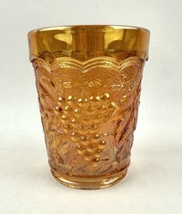 Imperial Carnival Glass Marigold Grape Pattern Tumbler Cup 4 Inches Tall VTG VGC
