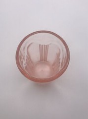 Hocking Pink Colonial Knife And Fork 2 1/2″ Height 1 1/2 oz. Whiskey Shot Glass