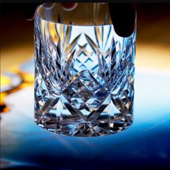 K9 Edo Kiriko Crystal Bohemian Style Whiskey Glasses Hand Cut To Clear 8oz