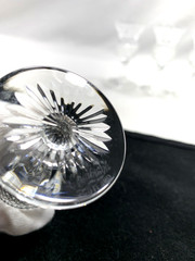 EDINBURGH CRYSTAL THISTLE CORDIAL GLASSES SET 5 w 2 SET AVAIL VTG ACID ETCH MARK