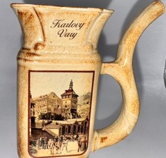 Vintage Karlovy Vary Carlsbad Ceramic Mineral Water Sipping Cup