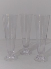 Marquis by Waterford Vintage Crystal Pilsner Beer Glasses 9.5″H Set of 3