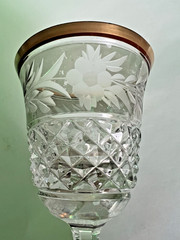 Set 3 Ebeling Reuss Marchioness Cut 2 Clear Wine Liquor Sherry Stem Glasses 5.5″