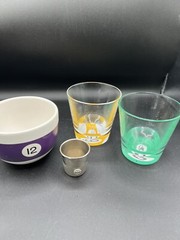 Billiards 2 Cocktail Glasses One Serving Dish One Dip Luminarc 4 Piece Bar