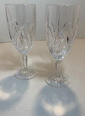 Waterford Marquis 12oz Brookside Crystal 2 Iced Tea Water Beverage Goblets
