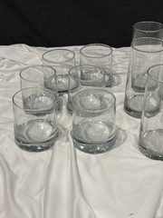 Eleven (11) Vintage Crisa Clear Tumblers & Old Fashioned Glasses