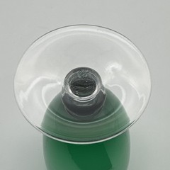 Emerald Green Cocktail Glasses 4 oz. W/Clear Stem & Base 4 3/8” Tall, Set of 4