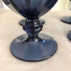 Vtg Libby Gibraltar Dusky BlueIced Tea Goblets Set of 4 Duratuff