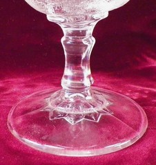 Rose in Snow Goblet Campbell Jones & Co #125 Clear Glass 1883 Antique #33