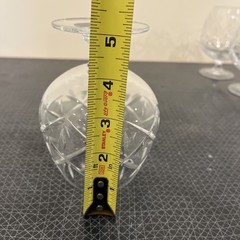Set Of 8 Towle Crystal Infatuation Brandy Snifter Clear Cut 5 1/4″ Tall