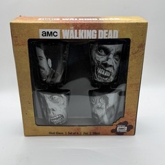 Funko AMC The Walking Dead Black Shot Glasses Set Of 4 2oz 59mL Barware