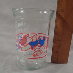 Vintage Anchor Hocking Tom and Jerry Jelly Glass Tumbler Sports Series 8 oz.