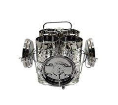 Kimiko Roman Soldier Highball Glass Coaster Caddy