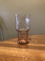 Libbey Pink Country Garden Beverage Glass Daisy Flower 5”Vtg One Glass Only