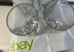 Vintage Cerve Pink Iris Glasses Set 4 Made in Italy SEE ALL PICTURES DETAILS mb