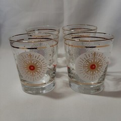 Vintage Old Spice Nautical Themed Rocks Tumbler Glasses Set Of 4
