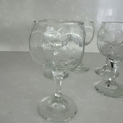 5 Libby 6oz CHIVALRY CLEAR GLASS COUPE COCKTAIL GLASSES 5 1/2″