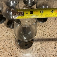 Arcoroc Vintage Gray Smoked Stemware Glasses Set Of 6 France Gradient Black