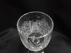 Bohemian Czech Queen Lace, Cut Stars: Wine Glass (es), 6″ Tall