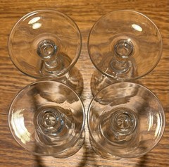 Vintage Set 4 Clear Tavern Style Cordial Liqueur Aperitif Glasses Stemmed 3.5”