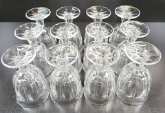 12 Noritake Provincial Clear Wine Glasses Set Vintage Elegant Panel Stemware Lot