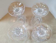 Lenox Debut Crystal Feather Cut 7×3/4 Wine Glasses Set Of 4 New