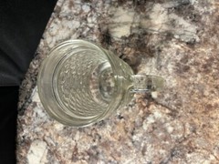 Vintage 5 3/4” Anchor Hocking Glass Mug Quilted Diamond Point Pattern