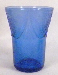 Royal Lace Tumbler Blue Depression Glass 5 oz. Hazel Atlas Vintage Nice #1