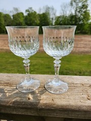 DESIREE BY SCHOTT-ZWIESEL CUT CRYSTAL WINE GLASSES SET OF 2 6.25″