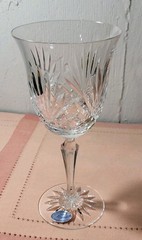 Rogaska Crystal Water Glass Richmond Plain Rim 7 7/8 Inch Tall Slovenia