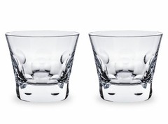 NIB FLAWLESS Exquisite BACCARAT Crystal BELUGA 2 TUMBLER DBL OLD FASHION GLASSES