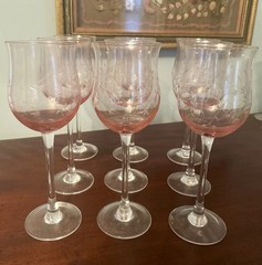 Lennox Pink Tulip Wine Glasses – 9 Available