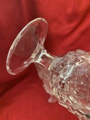 Fostoria American Goblets Clear Glass Round Stemmed Flared 5.5″ Set 6