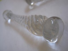 PAIR (2) EAPG 4 1/2″ Cambridge Glass Muddlers to Crush Fruit/Herbs for Cocktails