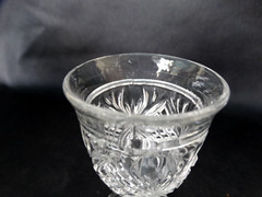 EAPG Imperial Glass Clear #349 Pattern Wine Stem 2.2 ounces Very Good Used Cond.