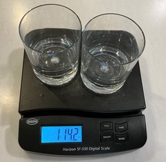 Pair of 2 Krosno Low Ball Whiskey Old Fashioned Heavy Bottom Air Bubble Glasses