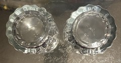 VINTAGE CRISA CLEAR GLASS Set of Two Whiskey Rocks Double Old Fashioned 6oz