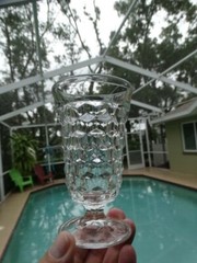 American Fostoria Clear Glass 4.8 ounce 4 3/4 inch Footed Juice Glass(es) EUC
