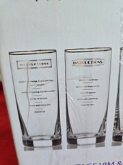 Marquis By Waterford New In Box Set Of 4 Vintage Vim & Vigor Recipe Highball…