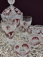 Vintage Hofbauer Byrdes Collection Lead Crystal 36 Pieces Germany Bird Motif