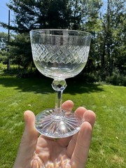 Dorflinger Diamond Border Pattern Wine Glass (es) American Brilliant Cut Glass