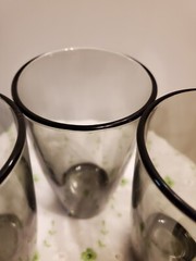 SALE! WAS 35. VTG MCM 5PC BLACK/SMOKEY BLACK DRINK SET