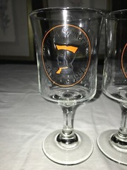 2 MARION High School GENERALS Mascot Decal CLASS REUNION of 1947 12oz WINE GLASS
