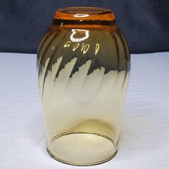 Vtg Anchor Hocking Amber Regal Golden Swirl Juice Tumbler Glass Replacement 12oz