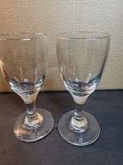 Vintage Etched Floral Stemware Lot 8 Assorted Wine Goblets Cordial Glasses