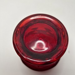 Vtg Viking Ruby Red Georgian Honeycomb Drinking Glass 5″ Water Tumbler Uv Glow
