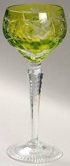 Nachtmann Traube Chartreuse Green Cut To Clear Crystal Hock Wine Glass Vtg